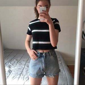 High waisted denim shorts Brandy Melville